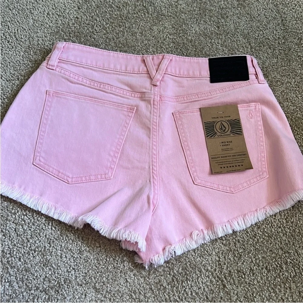 Volcom Pink Denim Women's Shorts